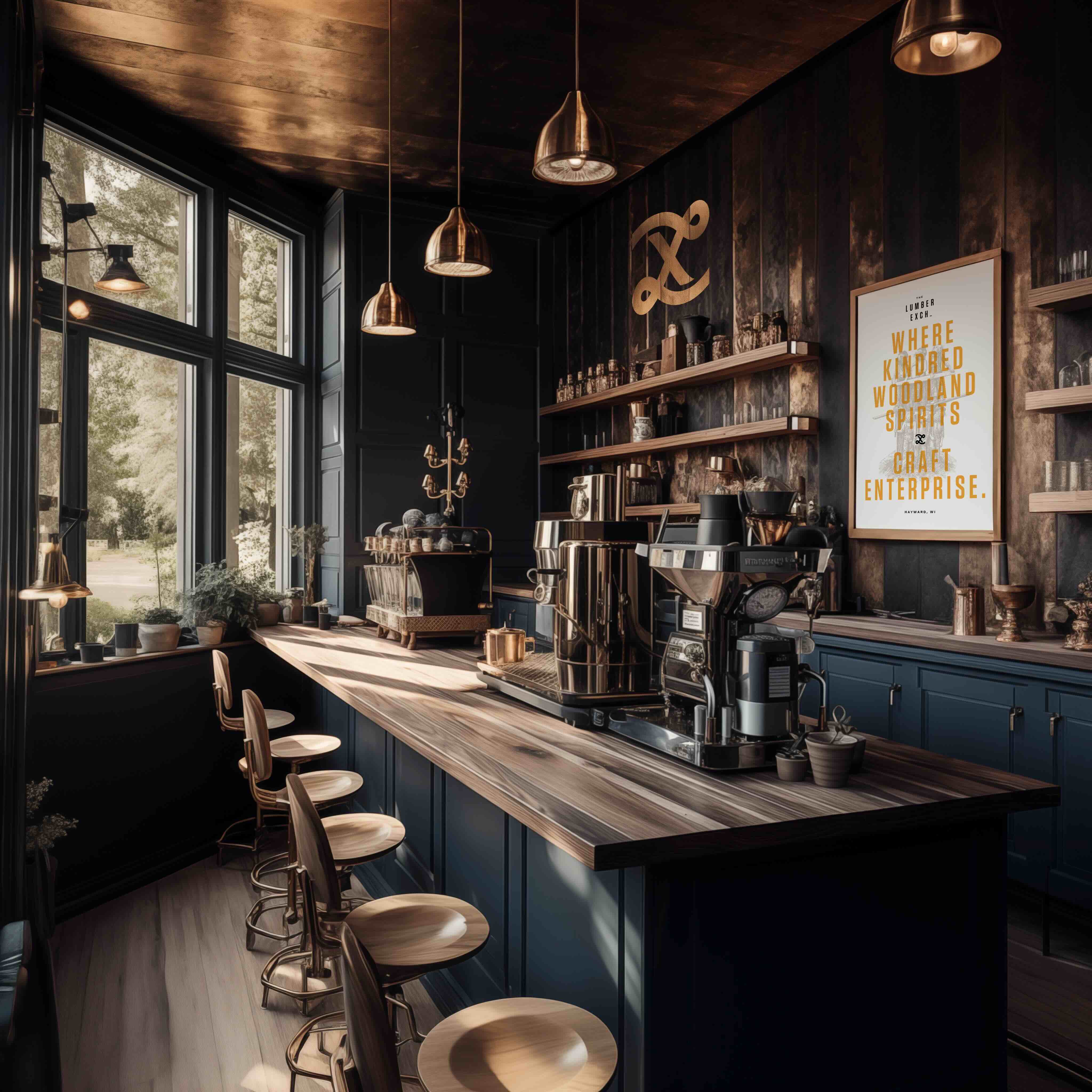 Coffee bar — the brand’s warmest moment.
